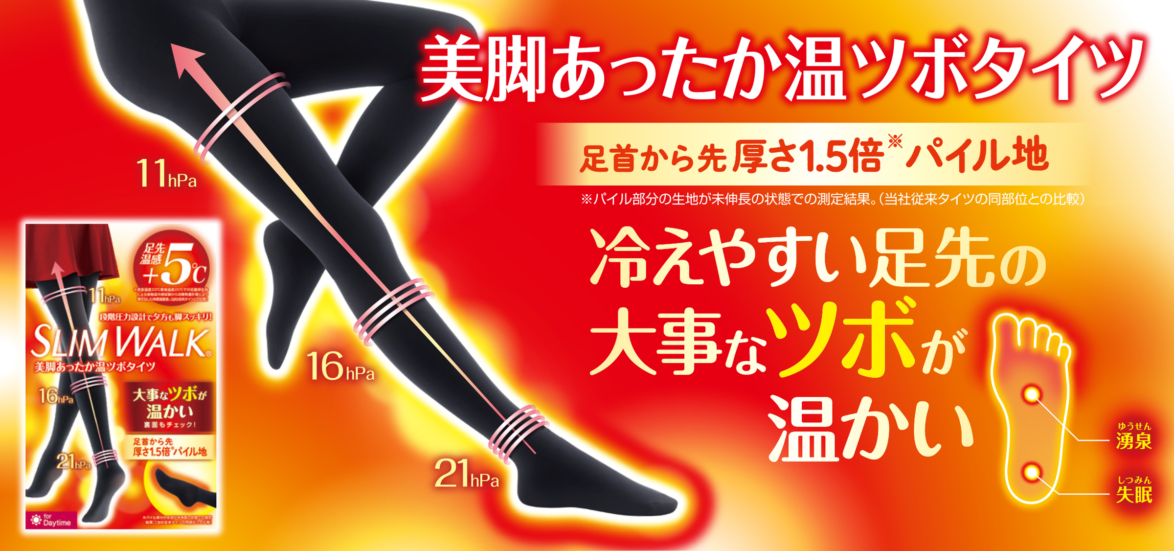 美脚あったか温ツボタイツ